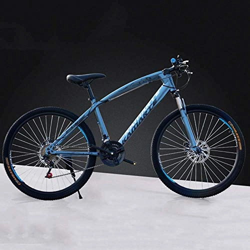 Mountain Bike : KFDQ Bike Bicycle Outdoor Cycling Fitness Portable 26 inch Mountain Bikes, High-Carbon Steel Hard Tail Mountain Bicycle, Lightweight Bicycle with Adjustable Seat, Double Disc Brake, Spring Fork, J, 21