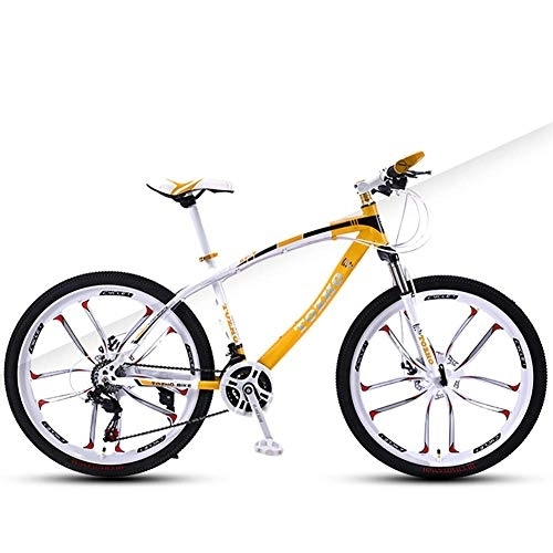 Mountain Bike : Kids Bike, Mountain Bike, Dual Disc Brake Speed Boys And Girls Bicycle, 24 Inch Youth Cycling Adult Male And Female Variable Speed Shock Absorption Young Cycling Students High Carbon Steel Frame