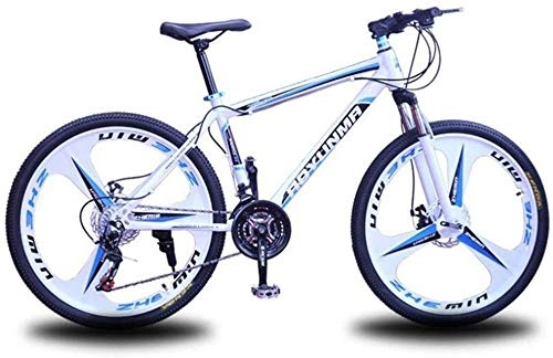 Mountain Bike : Kids' Bikes Dual Suspension Mountain Bikes 20 Inches Wheels Mountain Bikes Variable Speed City Road Bicycle Cycling Unisex (Color : Blue and white Size : 21 Speed)-24_Speed_Black_Red