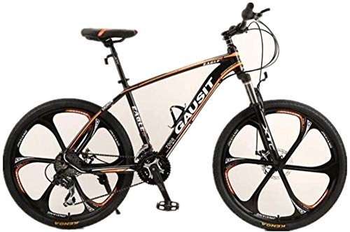 Mountain Bike : Kids' Bikes Dual Suspension Mountain Bikes 24 Speed Male And Female Students Adult Cycling Mountain Bike City Road Bicycle (Color : Red)-Orange