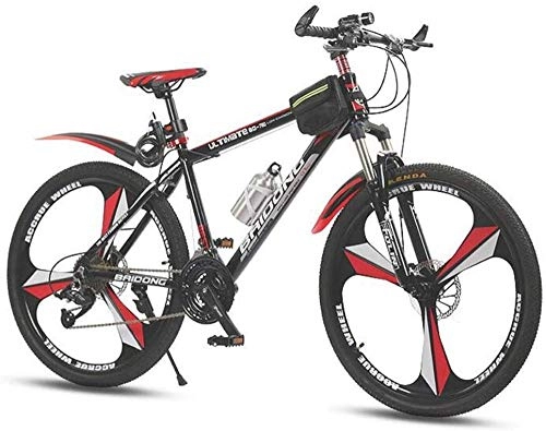 Mountain Bike : Kids' Bikes Dual Suspension Mountain Bikes Mountain Bike 26 Inch Wheels Dual Disc Brake Variable Speed Adult Bicycle (Color : White Size : 27 speed)-21_speed_Red