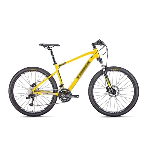 Mountain Bike : KOOKYY Mountain Bike Bicycle Mountain Bike Variable Speed Brake Level Front Fork Lock Long-Distance Bicycle (Color : Yellow)