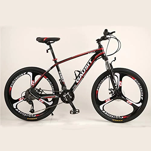 Mountain Bike : KP&CC 3 cutter Wheels Mountain Bike Shock-absorbing Dual Disc Brake Off-road Bike, High Strength, High Toughness for Men and Women, Red