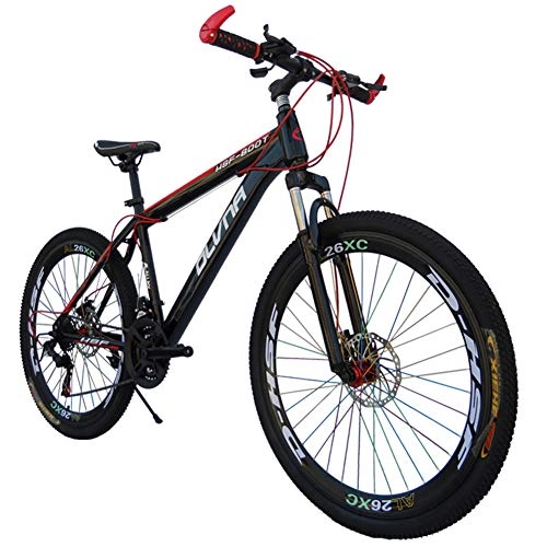 Mountain Bike : KP&CC Multiple cutter Wheels Mountain Bike Dual Disc Brake Shock-absorbing Road Off-road Bicycle, Travel Leisurely for Men and Women, Red