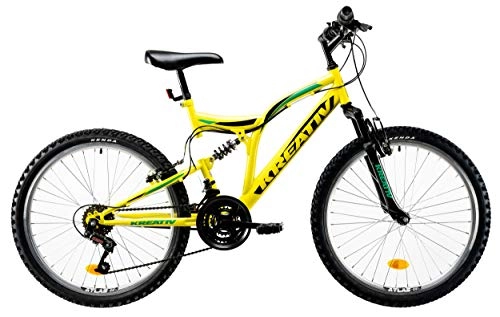 Mountain Bike : Kreativ K 2441 24 Inch 42 cm Boys 18SP Rim Brakes Yellow