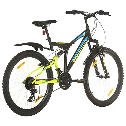 Mountain Bike : Ksodgun Mountain Bike 26 inch Wheels 21-speed Drive-Train, Frame Height 49 cm, Black