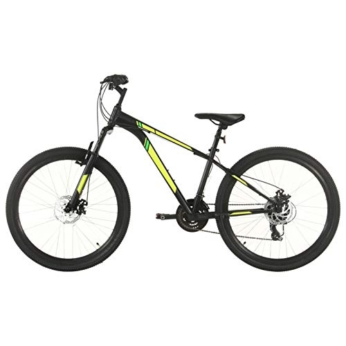Mountain Bike : Ksodgun Mountain Bike 27.5 inch Wheels 21-speed Drive-Train, Frame Height 38 cm, Black