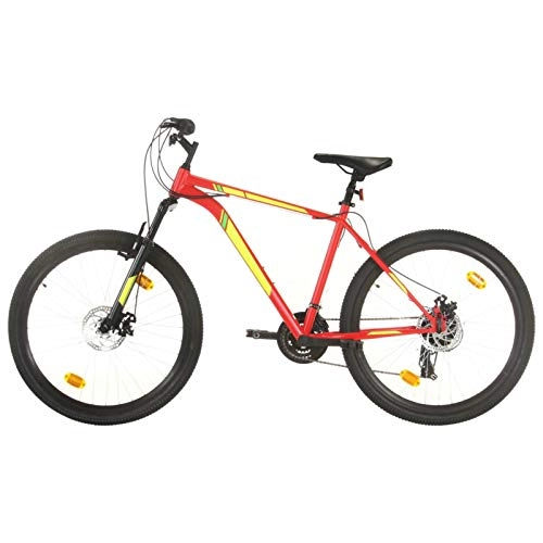 Mountain Bike : Ksodgun Mountain Bike 27.5 inch Wheels 21-speed Drive-Train, Frame Height 50 cm, Red