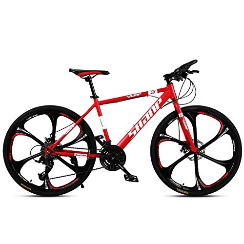 Mountain Bike : KUKU 26-Inch Mountain Bicycle, Off-Road Variable Speed Bicycle, Suitable for Men And Women, Multiple Colors, Red