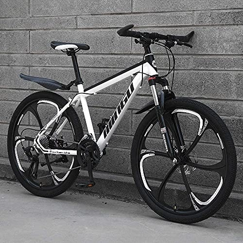 Mountain Bike : L&WB 26 Inch Mountain Bikes, Adult Boy And Girl Mountain Bike, Double Disc Brakes Wheel, High Carbon Steel Frame, Non-Slip Bicycle, B, 26 inch 27 speed