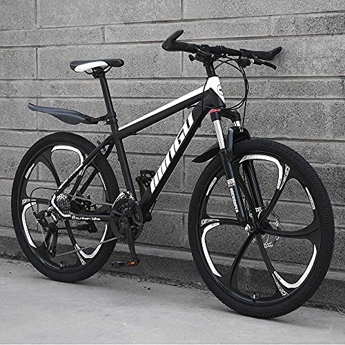 Mountain Bike : L&WB 26 Inch Mountain Bikes, Adult Boy And Girl Mountain Bike, Double Disc Brakes Wheel, High Carbon Steel Frame, Non-Slip Bicycle, D, 26 inch 27 speed
