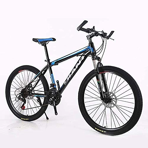 Mountain Bike : L&WB Adult Mountain Bikes 26-Inch Steel Carbon Mountain Trail Bike High Carbon Steel Full Spring Frame Bicycles, A, 24speed