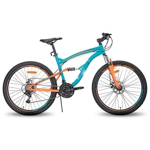Mountain Bike : LANAZU Adult Variable Speed Bicycle, 26-inch Steel Frame 21-speed Mountain Bike, Double Disc Brake, Suitable for Men, Women and Students