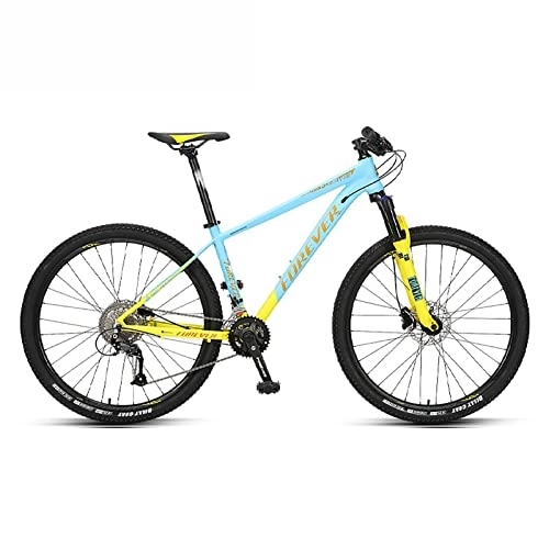 Mountain Bike : LapooH 27.5 inch Professional Racing Bike, Mountain Bike for Women Adult Aluminum Alloy Frame 18-Speed Off-Road Variable Speed Bicycle, Yellow, 27.5 Inches