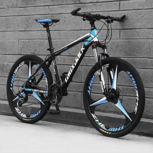 Mountain Bike : Lazzzgua Mens Mountain Bike, 21 Speed 3-Spoke Bicycle with 17-Inch Frame 26-Inch Wheels with Disc Brakes Dual Disc Brake Fitness Bike for Men and Women