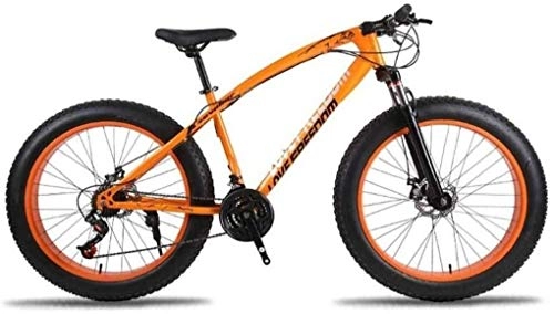 Mountain Bike : LBWT 26 Inch Mountain Bike, Unisex Folding Bicycle, 7 / 21 / 24 / 27 Speeds, With Disc Brakes And Suspension Fork (Color : Orange, Size : 24 Speed)
