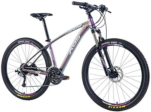 Mountain Bike : LBYLYH 27-Speed Mountain Bike, 27.5-Inch Hardtail Mtb, Full Suspension Mountain Bike With Disc Brakes, Nannies Adult Bicycles, 15.5