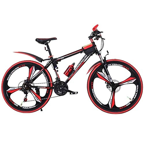 Mountain Bike : LC2019 24inch Adult Mountain Bike Speed Adjustable Double Disc Brak For Student Road Mountaineering Outdoor Leisure (Size : 24 speed)
