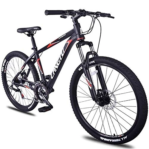 Mountain Bike : LC2019 26 Inch Adult Mountain Bike, 21-Speed Aluminum Frame Hardtail Mountain Bike, Kids Terrain Mountain Bike, Anti-Slip Bicycle (Color : Red)