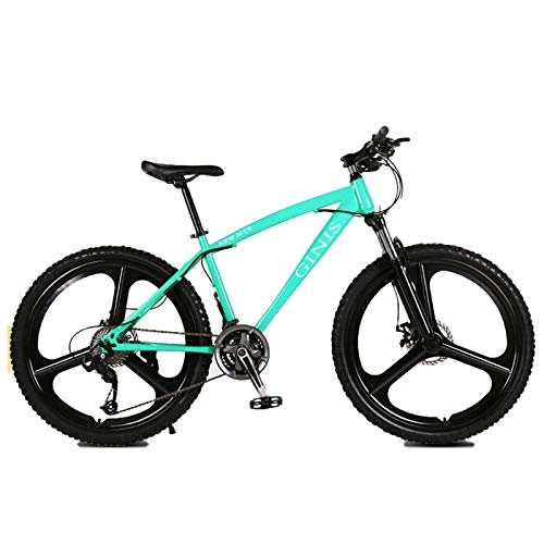 Mountain Bike : Leifeng Tower 26 inches Mountain bikes Cross-country shifting singletrack Double shock lightweight racing, 21, 24, 27 Variable speed suitable for teenagers (Color : Green, Size : 21 speed)