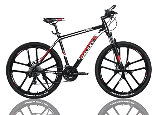 Mountain Bike : LEONX Galaxy 27.5'' Mountain Bike Aluminium Alloy MTB Suspension Mens Bicycle with Magnesium Integrated Wheels 24 Gears Dual Disc Brake Hydraulic Lockable Fork & Hidden Cable for Adults Bikes