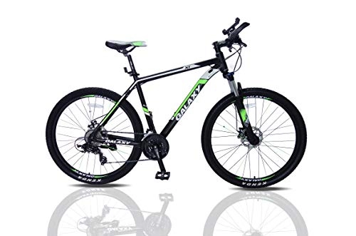 Mountain Bike : LEONX Mountain Bike 27.5 Wheels 18 inch Frame Black & Green 24 Gears Hydraulic Lock out Forks (Green)