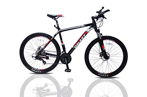 Mountain Bike : LEONX Mountain Bike 27.5 Wheels 18 inch Frame Black & Green 24 Gears Hydraulic Lock out Forks (Red)