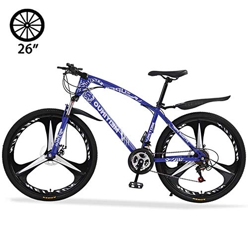 Mountain Bike : LFDHSF 24 Speed Mens Mountain Bike 26 Inch Front Suspension Hybrid Bikes Carbon Steel Bicycles with Double Hydraulic Disc Brake