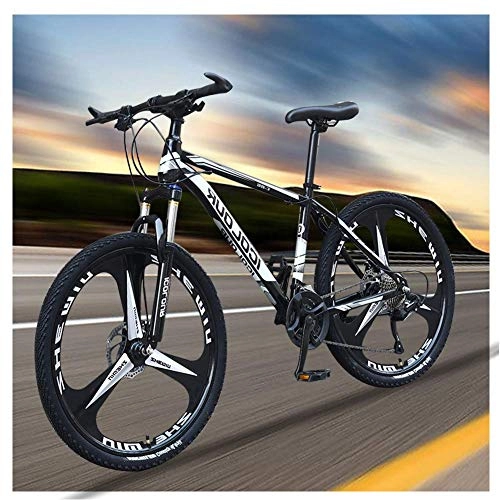 Mountain Bike : LFDHSF Road Bike Youth 26-Inch 3-Spoke Wheels Carbon Steel Fork Suspension Commuter Bike MTB with Dual Disc Brakes Bicycle