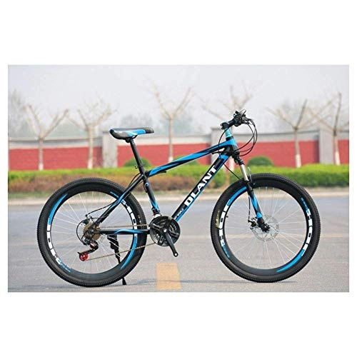 Mountain Bike : LHQ-HQ Outdoor sports 2130 Speeds Mountain Bike 26 Inches Spoke Wheel Fork Suspension Dual Disc Brake MTB Tire Bicycle Outdoor sports Mountain Bike (Color : Blue, Size : 27 Speed)