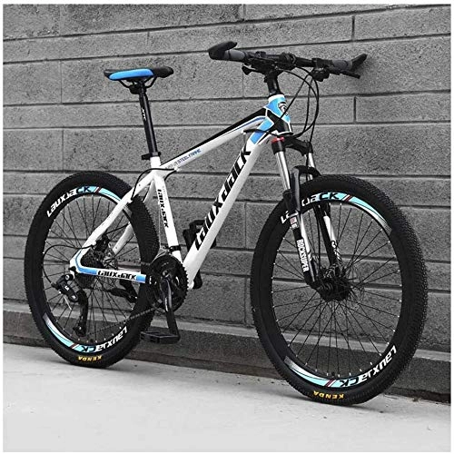 Mountain Bike : LHQ-HQ Outdoor sports 26" Front Suspension Variable Speed HighCarbon Steel Mountain Bike Suitable for Teenagers Aged 16+ 3 Colors, Blue Outdoor sports Mountain Bike