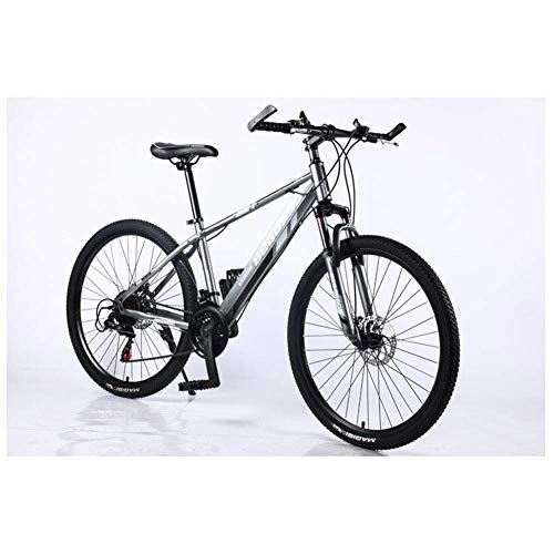 Mountain Bike : LHQ-HQ Outdoor sports Aluminum 26" Mountain Bike with Dual DiscBrake 2130 Speeds Drivetrain, 4 Colors for Men And Women Outdoor sports Mountain Bike (Color : Grey, Size : 27 Speed)