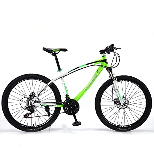 Mountain Bike : LHQ-HQ White Green Mountain Bike Stone Mountain 26 Inch 21-Speed Lightweight