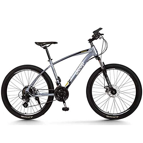 Mountain Bike : LHSUNTA Mountain Bikes, Unisex 24 Speed Shock Dual Disc Brakes Adult Bicycle, Road Bicycles Fat Tire Aluminum Frame