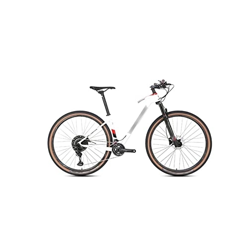 Mountain Bike : LIANAIzxc Bikes 24 Speed MTB Carbon Fiber Mountain Bike with 2 * 12 Shifting 27.5 / 29 Inch Off-Road Bike (Color : Yellow, Size : Small)