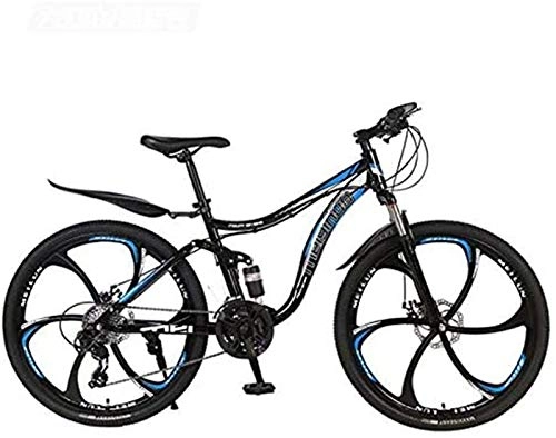 Mountain Bike : Lightweight， 26 Inch Mountain Bike Bicycle for Adults Men And Women, High-Carbon Steel Frame MTB Bikes, Full Suspension, Aluminum Alloy Wheels, Double Disc Brake Inventory clearance