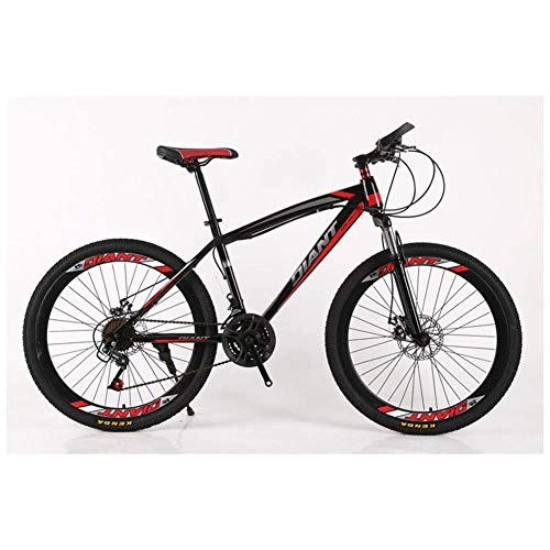 Mountain Bike : LIPENLI Outdoor sports Unisex's Mountain Bike / Bicycles 26'' Wheel Lightweight HighCarbon Steel Frame 2130 Speeds Shimano Disc Brake, 26" (Color : Red, Size : 24 Speed)