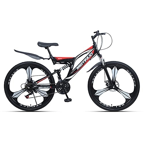Mountain Bike : LiRuiPengBJ Children's bicycle Mountain Trail Bike 27 Speed ​​Full Suspension, High Carbon Steel Frame Bicycles Dual Disc Brake for Mens and Women (Color : Style1, Size : 26inch27 speed)