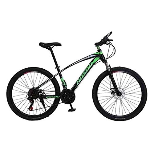 Mountain Bike : LIUCHUNYANSH Off-road Bike Bicycle Mountain Bike Adult MTB Light Road Bicycles For Men And Women 26In Wheels Adjustable 21 Speed Double Disc Brake (Color : Green, Size : 21 speed)