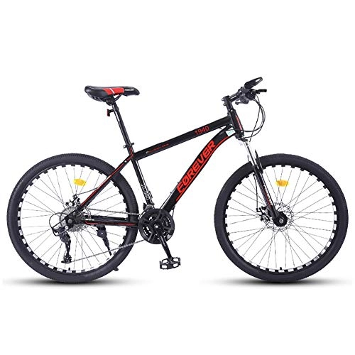 Mountain Bike : LIUCHUNYANSH Off-road Bike Mountain Bike Adult Bicycle Road Men's MTB Bikes 24 Speed 26 Inch Wheels For Womens (Color : Red)