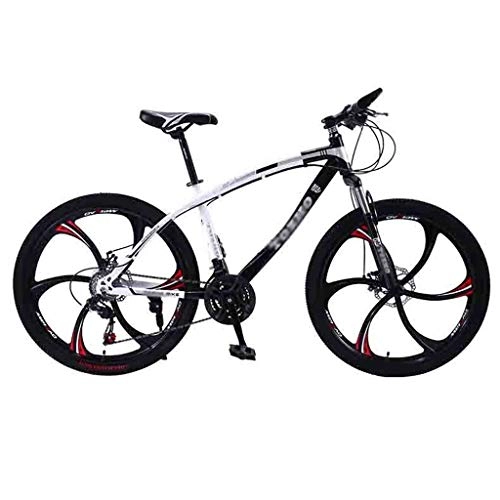 Mountain Bike : LIUCHUNYANSH Off-road Bike Mountain Bike MTB Bicycle Adult Road Bicycles For Men And Women 24 / 26In Wheels Adjustable Speed Double Disc Brake (Color : Black-24in, Size : 27 Speed)