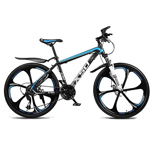 Mountain Bike : LIUCHUNYANSH Off-road Bike Road Bicycles Adult Teens MTB Bicycle City Shock Absorber Bikes Mountain Bike Adjustable Speed For Men And Women Double Disc Brake (Color : Blue-26in, Size : 30 speed)