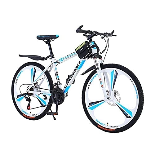 Mountain Bike : LIUXR Mountain Bike, 26 Inch Wheels Adult Bicycle, 21-27 Speeds Bike, Double Disc Brake Suspension Fork Big Tire Anti-Slip Bikes, for Adults Men Women, Blue_24 Speed