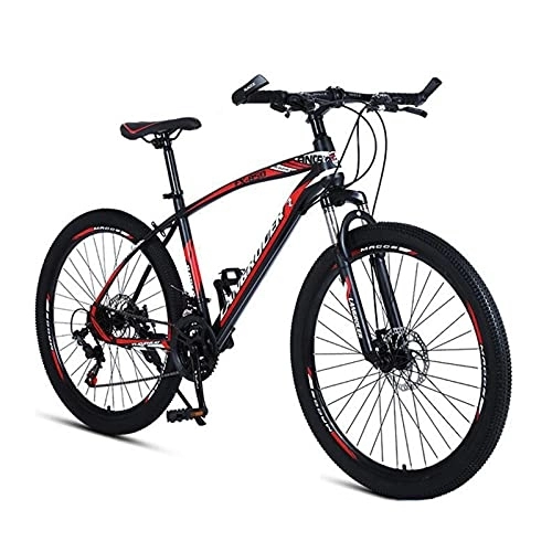 Mountain Bike : LIUXR Mountain Bike, 26 Inch Wheels Adult Bicycle, 21-27 Speeds Bike, Double Disc Brake Suspension Fork Big Tire Anti-Slip Bikes, for Adults Men Women, Red_24 Speed