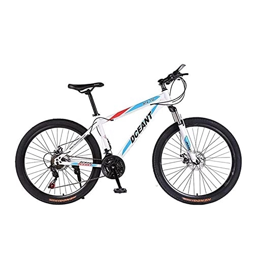 Mountain Bike : LIUXR Mountain Bike, Aluminum Frame 21 Speeds MTB Bike with Double Disc Brake Suspension Fork, for Man / Woman / Teenager, A_26inch
