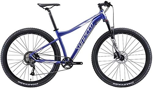 Mountain Bike : LIYONG Super Wind Speed Bike! 9-speed mountain bike adult Large tire Bicycles Aluminum frame Hardtail MTB Bicycle with disc brakes Blue-SX003