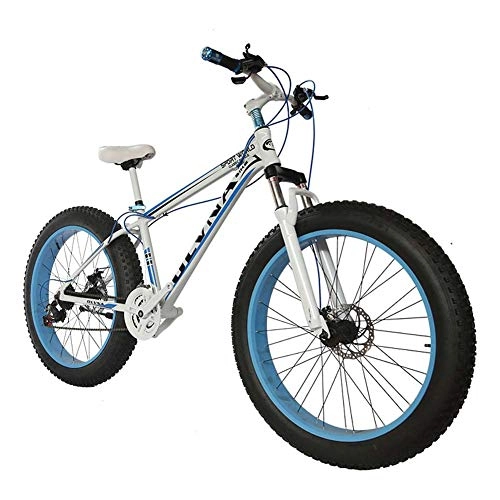 Mountain Bike : LJXiioo Fat Bike 26 Wheel Size And Men Gender Fat Bicycle From Snow Bike, Fashion Mtb 21 Speed Full Suspension Steel Double Disc Brake Mountain Mtb Bicycle, D