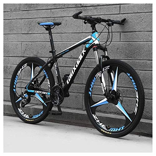 Mountain Bike : LKAIBIN Cross country bike Outdoor sports Front Suspension Mountain Bike, 17Inch HighCarbon Steel Frame And 26Inch Wheels with Mechanical Disc Brakes, 24Speed Drivetrain, Black