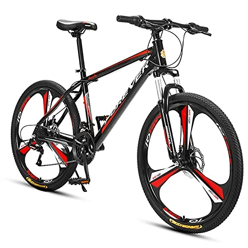 Mountain Bike : LLF Mountain Bike Aluminum Frame 26 Inch Wheels 24 Speed Shifter Dual Disc Brakes Front Suspension Bicycle for Adult Student Outdoors Sport(Size:26inch, Color:Red)