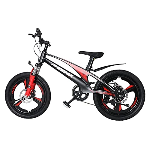 Mountain Bike : LLF Student Bicycle，Magnesium Alloy Mountain Bike 7 Speeds with Disc Brake and Damping, 18 / 20 Inch Frame Size for 8-15 Years Old(Size:18inch, Color:Red)